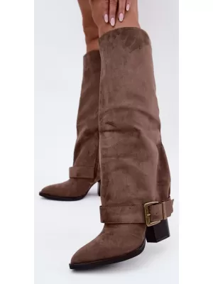 Dámské kozačky BOTO MM-40 KHAKI