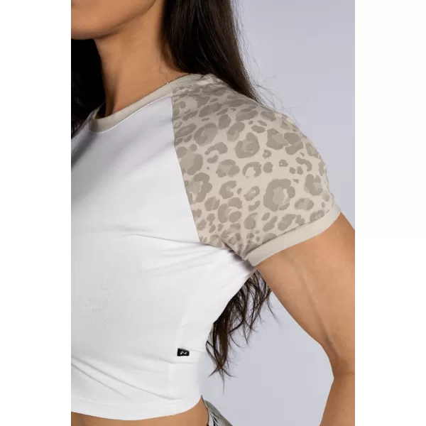  Crop top s leopardím vzorem 97 NEBBIA PRIMAL 861 CREAM LEOPARD 
