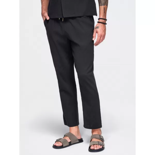  Pánské kalhoty OMBRE OM-PACP-0312 BLACK 