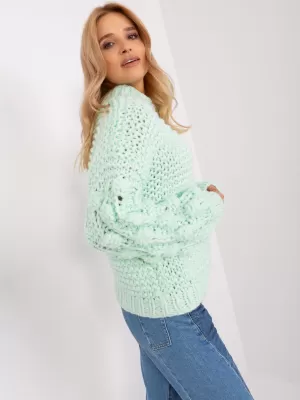 Dámský svetr WOOL FASHION ITALIA AT-SW-2382.97P MINT