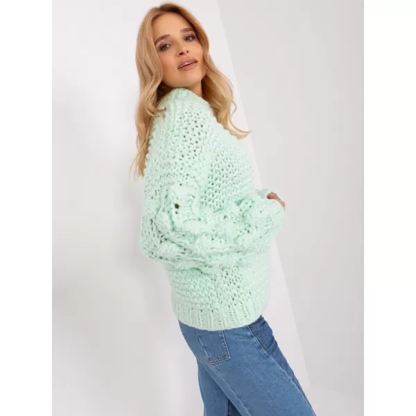  Dámský svetr WOOL FASHION ITALIA AT-SW-2382.97P MINT 