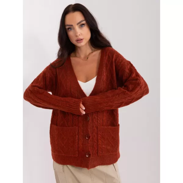  Dámský svetr WOOL FASHION ITALIA AT-SW-2358.31 DARK ORANGE 
