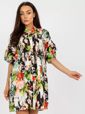 Dámské šaty ITALY MODA DHJ-SK-6871-2.91P BLACK AND GREEN