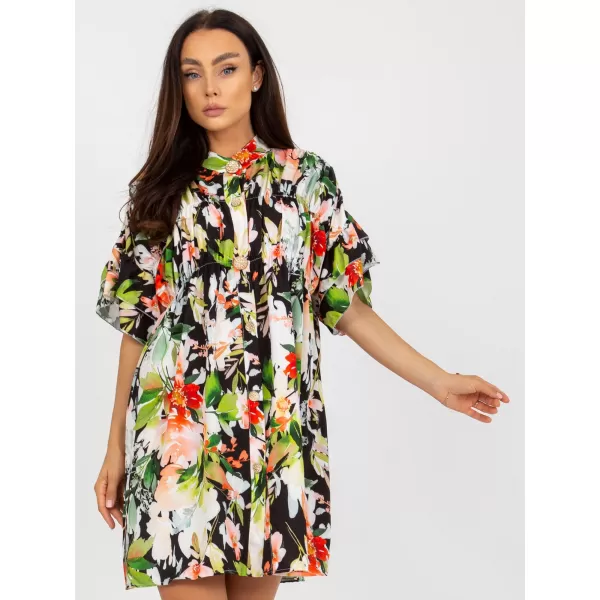  Dámské šaty ITALY MODA DHJ-SK-6871-2.91P BLACK AND GREEN 