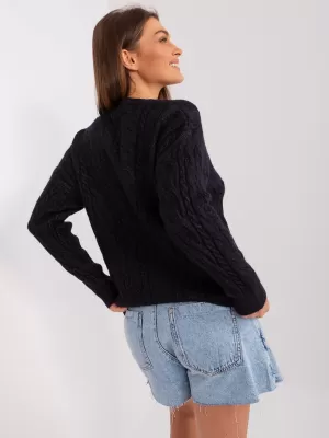 Dámský svetr WOOL FASHION ITALIA AT-SW-2335.27 NOIRE
