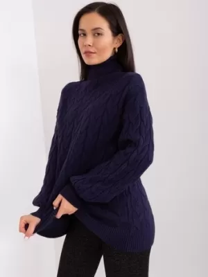Dámský svetr WOOL FASHION ITALIA AT-SW-2348.88 NAVY