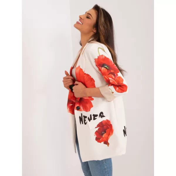  Dámské sako ITALY MODA DHJ-MA-18525-2.36 ECRU 