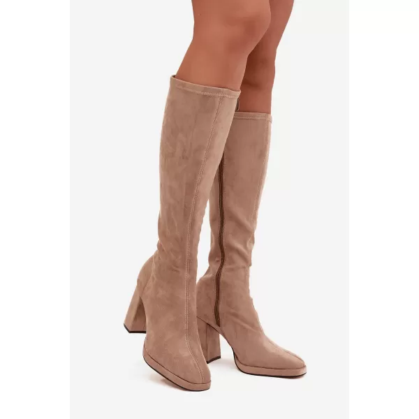  Dámské kozačky BOTO NN634 BEIGE 