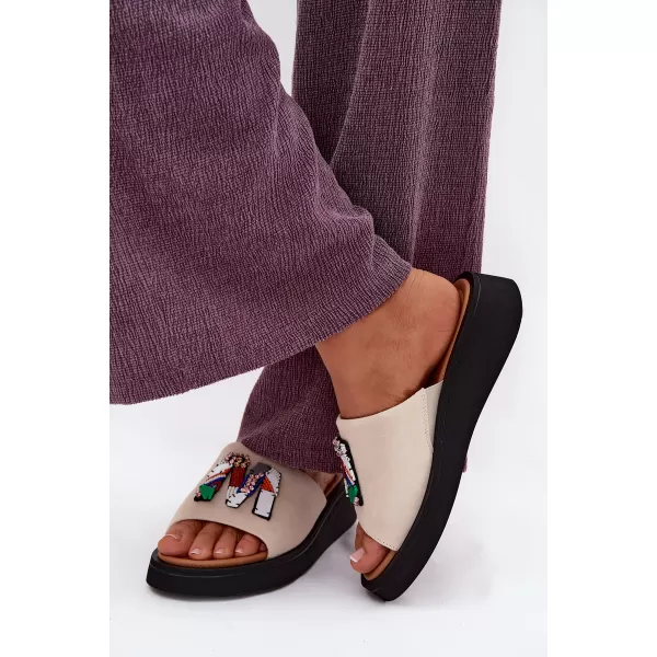  Dámské pantofle VINCEZA 66942 BEIGE 