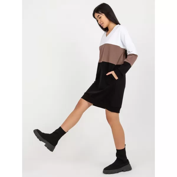  Dámské šaty RUE PARIS RV-SK-8382.04 WHITE-BLACK 