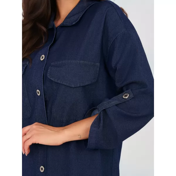  Dámská košile RUE PARIS IT-SK-L6071.93 NAVY 