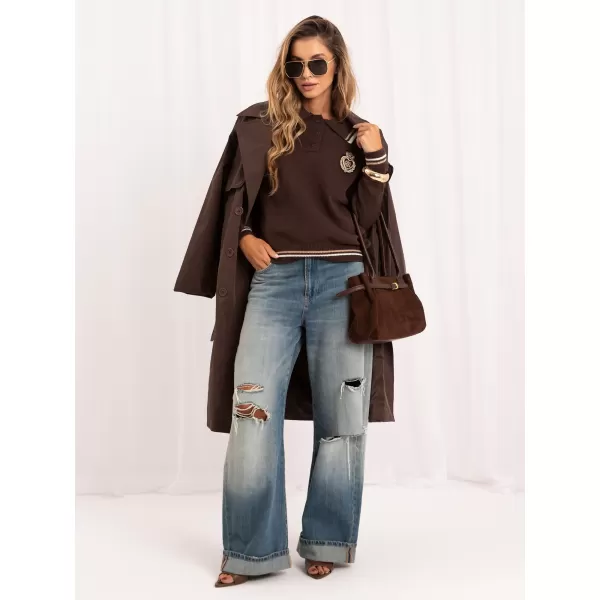  Dámský svetr FACTORY PRICE PM-SW-J02.16 BROWN 