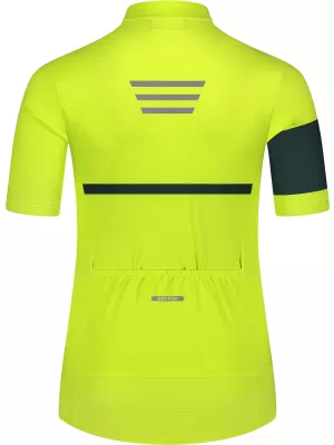 Dámský cyklo dres NORDBLANC ENTHUSIAST NBSLF8084 SVÍTIVĚ ZELENÁ