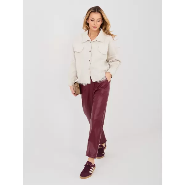  Dámské kalhoty RUE PARIS IT-SP-FL8576.06P DARK RED 