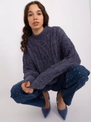 Dámský svetr WOOL FASHION ITALIA AT-SW-2363-2.11P NAVY
