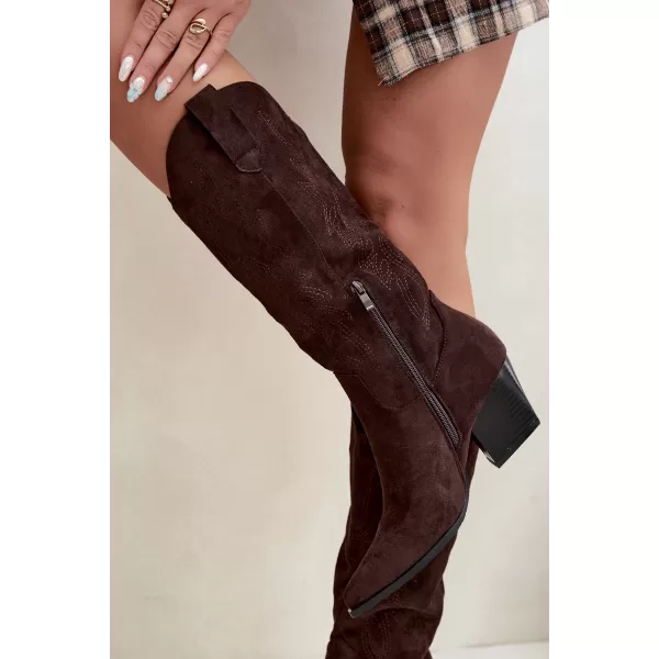  Dámské kozačky BOTO 7627A BROWN 