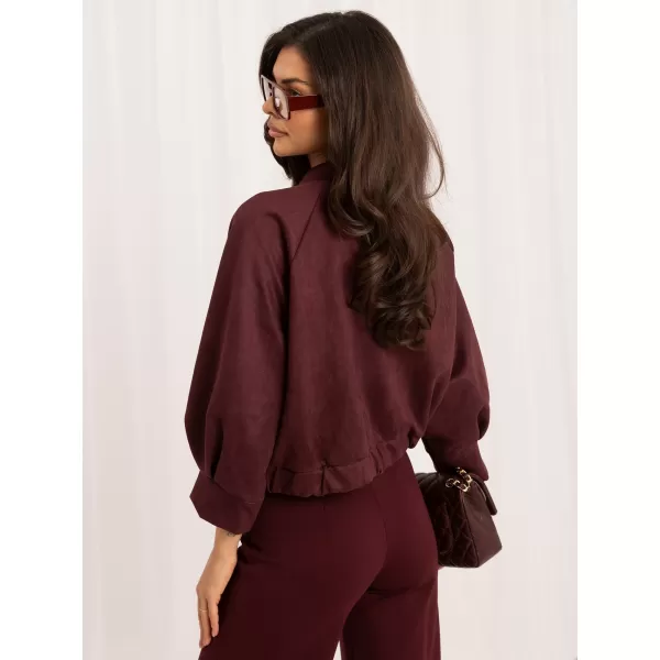  Dámská bunda ITALY MODA MI-KR-3546.65 BURGUNDY 