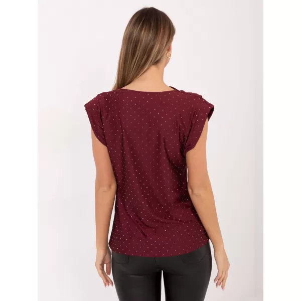  Dámská halenka ITALY MODA MI-BZ-61479.35 BURGUNDY 