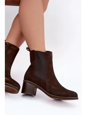 Dámské chelsea boty VINCEZA 133105 CHOCOLATE