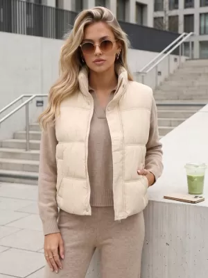 Dámská vesta DSTREET BÉŽOVÁ