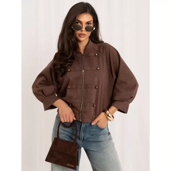  Dámská bunda ITALY MODA MI-KR-3546.65 DARK BEIGE 