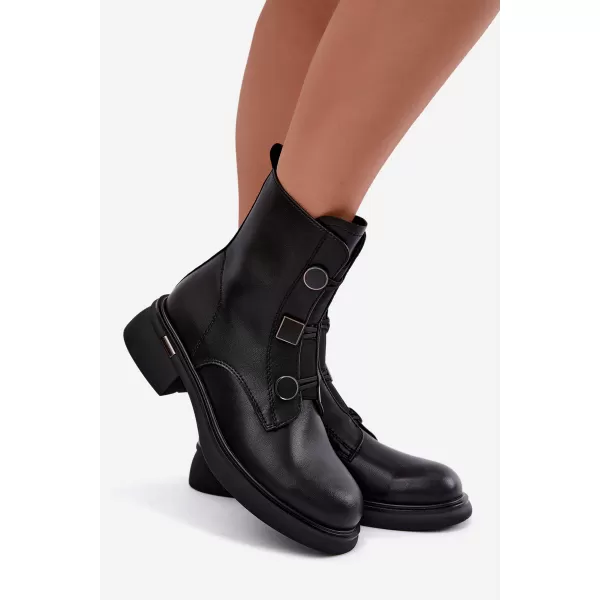  Dámské kotníkové boty D&A MK62-7030 BLACK 