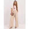 Dámské tričko RUE PARIS RV-TS-A1521.86 LIGHT BEIGE