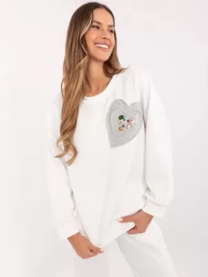Dámská mikina ITALY MODA DHJ-BL-20322.72 ECRU