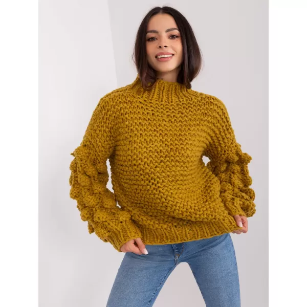  Dámský svetr WOOL FASHION ITALIA AT-SW-2382.97P OLIVE 