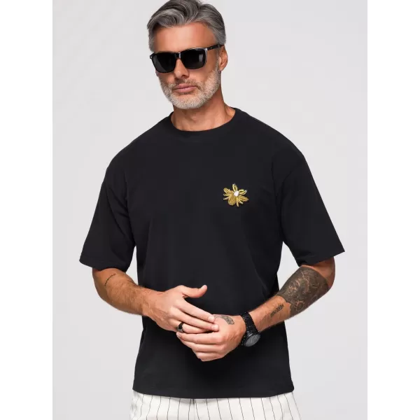  Pánské triko OMBRE OM-TSCT-0275 BLACK 