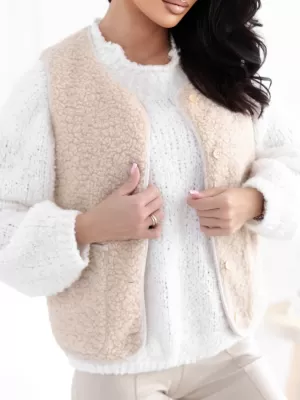 Dámská vesta FACTORY PRICE CS-KZ-1404.99P LIGHT BEIGE