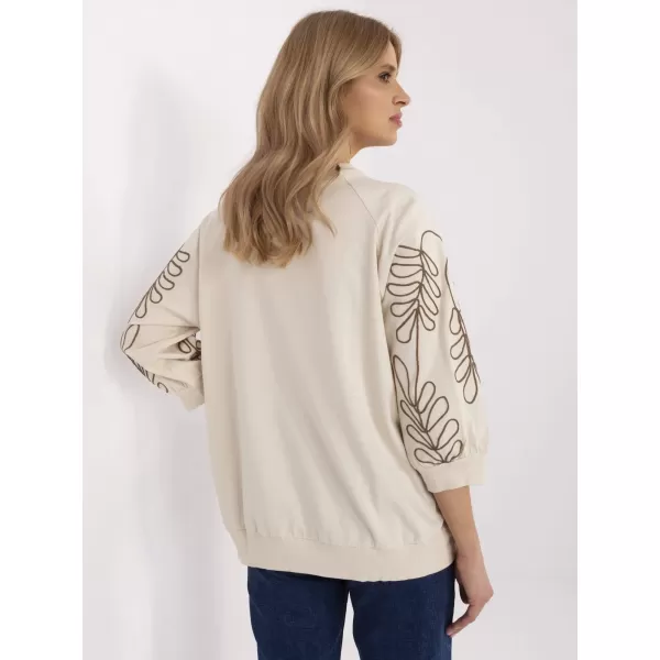  Dámská mikina RUE PARIS RV-BL-A367-1.18P LIGHT BEIGE 