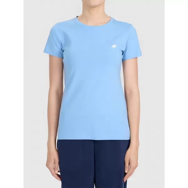  Dámské triko 4F 4FWAW25TFTSF1527 LIGHT BLUE 