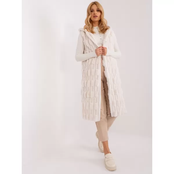  Dámská vesta WOOL FASHION ITALIA AT-KZ-2368-1.06 ECRU 