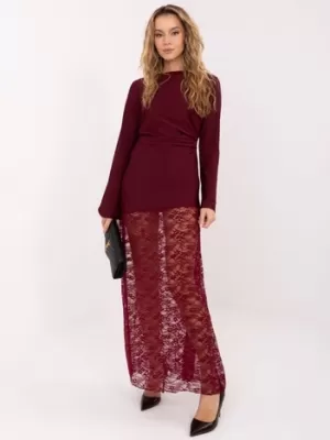 Dámské šaty ITALY MODA MI-SK-3310.63 BURGUNDY