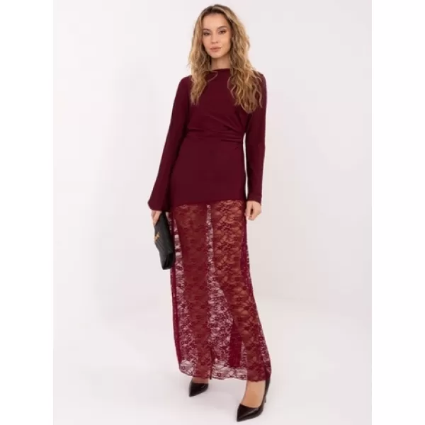  Dámské šaty ITALY MODA MI-SK-3310.63 BURGUNDY 