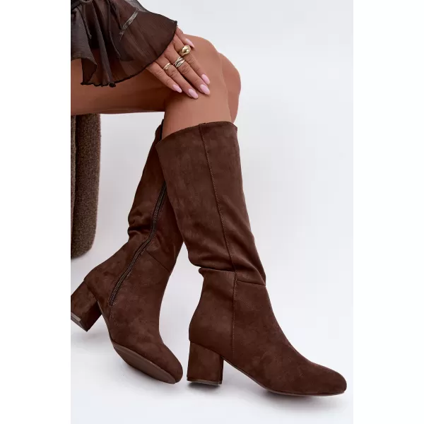 Dámské kozačky S.BARSKI HY62-8131 BROWN 