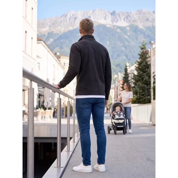  Pánská fleece mikina ALTISPORT ALM002852 ČERNOSTŘÍBRNÁ 