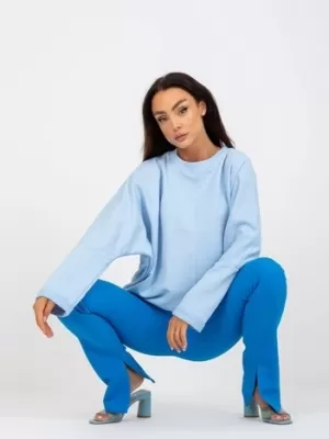 Dámská mikina RUE PARIS RV-BL-8080.56 LIGHT BLUE