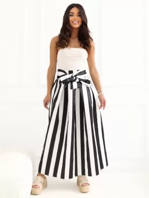 Dámská sukně FACTORY PRICE IT-SD-97576-1.18P WHITE/BLACK