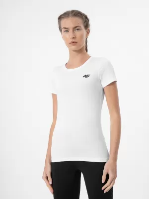 Dámské triko 4F 4FWMM00TTSHF2356 WHITE