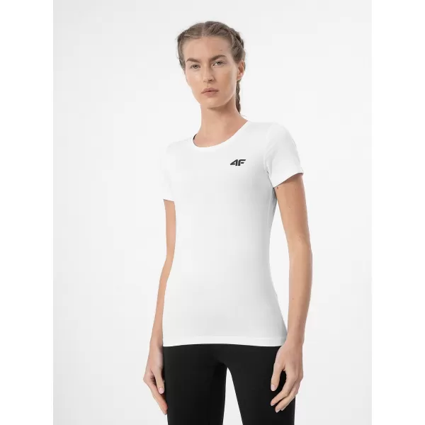  Dámské triko 4F 4FWMM00TTSHF2356 WHITE 
