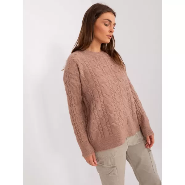  Dámský svetr WOOL FASHION ITALIA AT-SW-2335.27 DARK BEIGE 