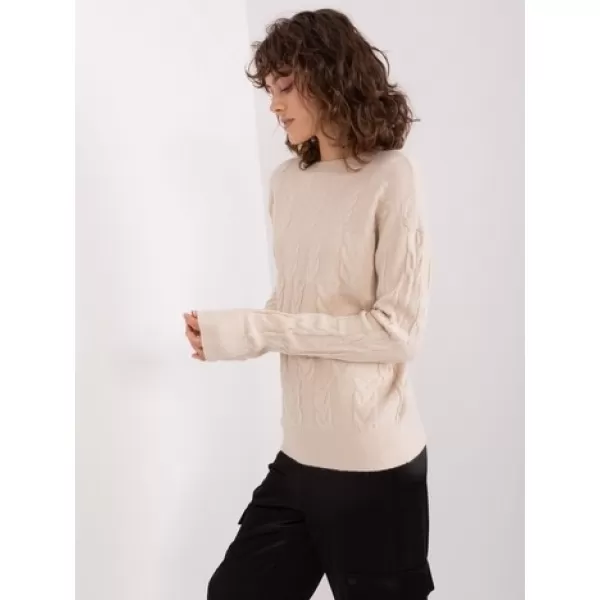  Dámský svetr WOOL FASHION ITALIA AT-SW-2340.10 LIGHT BEIGE 