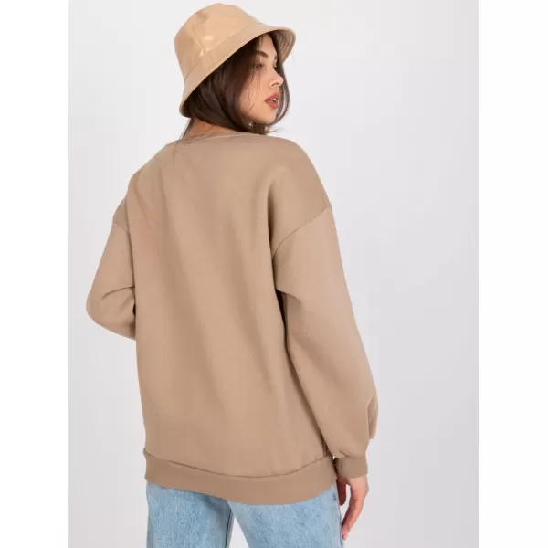  Dámská mikina EX MODA EM-BL-U617.95 DARK BEIGE 
