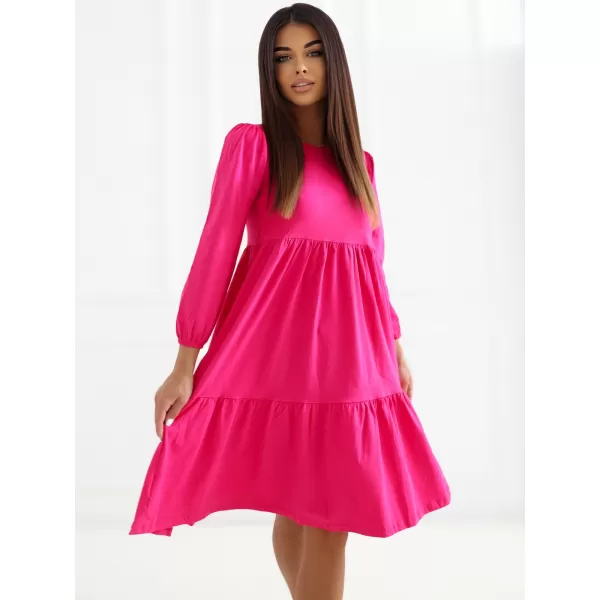  Dámské šaty RUE PARIS RV-SK-5832.18X FUCHSIA 