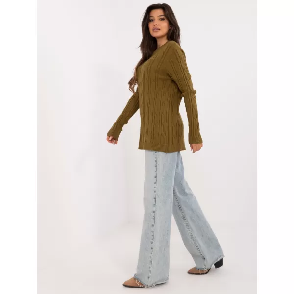  Dámský svetr WOOL FASHION ITALIA AT-SW-2343.88 OLIVE 
