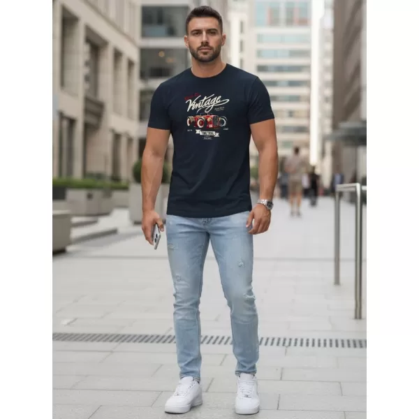  Pásnké triko DSTREET TMAVĚ MODRÁ 
