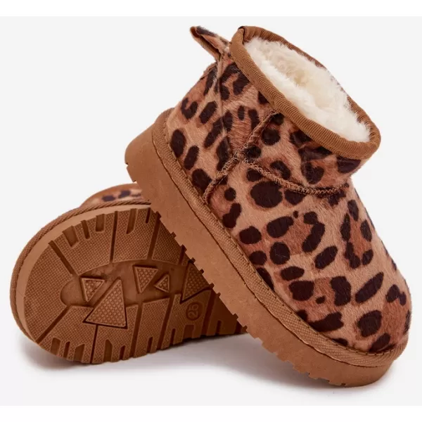  Dětské sněhule BOTO 20400-1/E2E/3E LEOPARD PRINT 