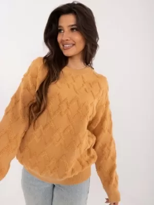 Dámský svetr WOOL FASHION ITALIA AT-SW-2361.61 CAMEL